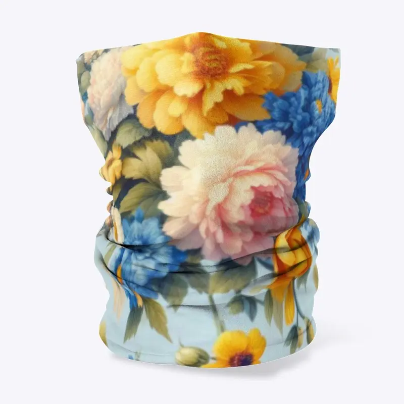 Peonies flower garden Neck Gaiter 