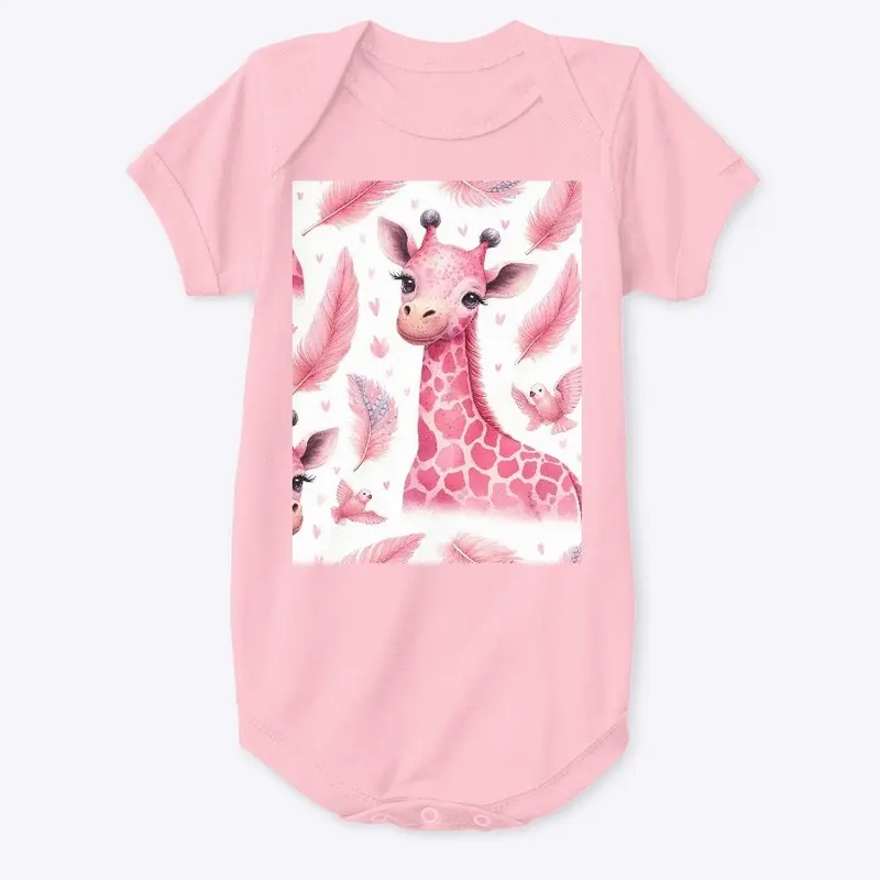 Pink baby giraffe 