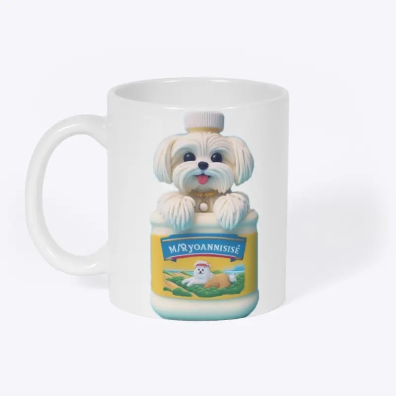 Mayonnaise Maltese dog 