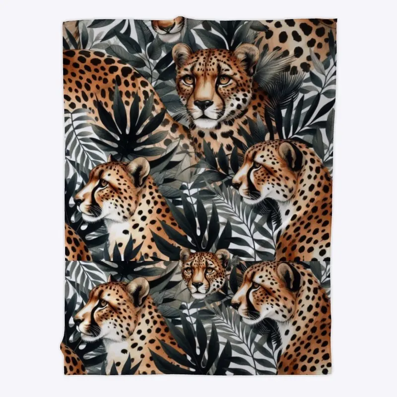 Cheetah face blanket 