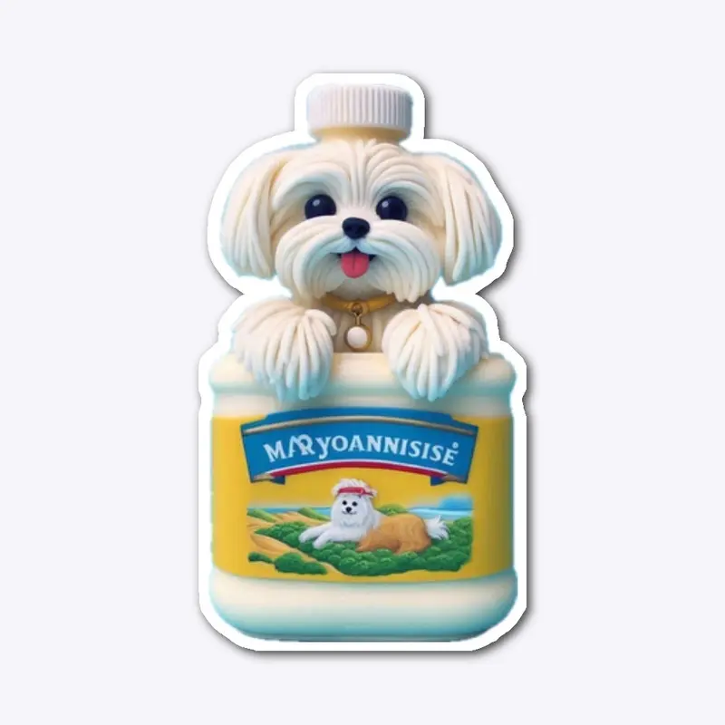 Mayonnaise Maltese dog 